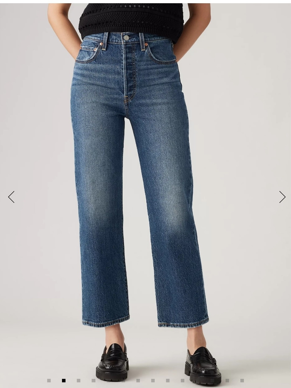 NWT Levi's Ribcage Straight Ankle High-Rise Crop Jeans Sz 28x27